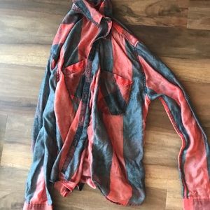 Red and black light flannel